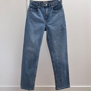 Everlane the cheeky jean 28 regular high rise straight leg blue stretch denim